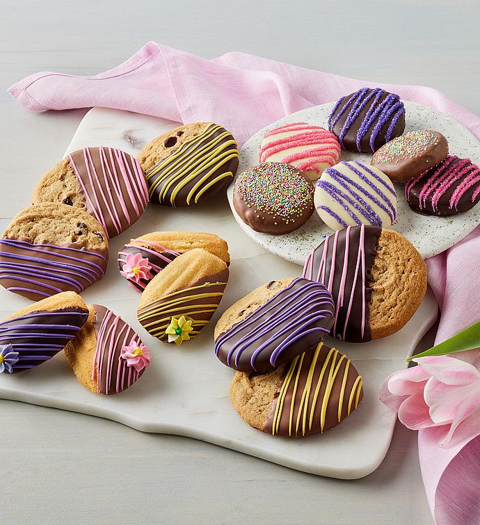 Springtime Chocolate-Dipped Cookie Assortment